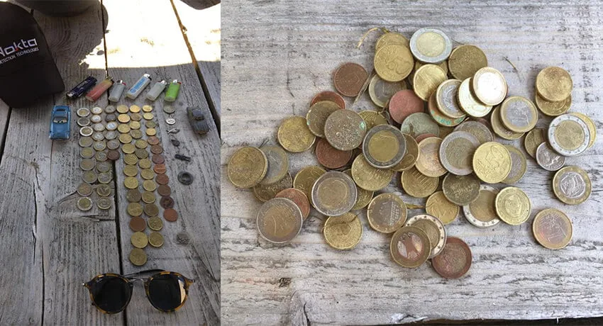 Dün Sabah Sahilde Impact Dedektör ile Bulunanlar